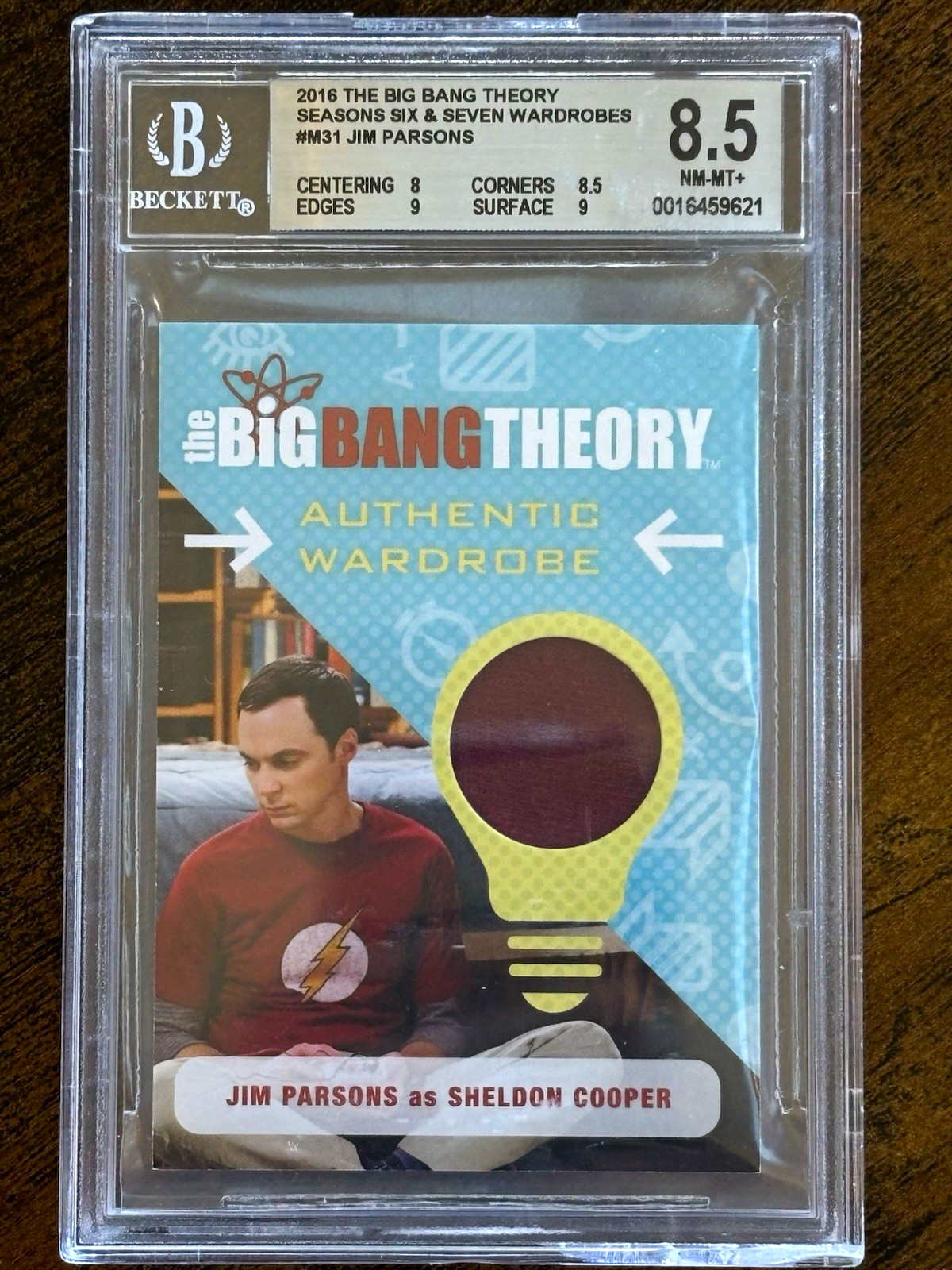 2016 Big Bang Theory Wardrobes M31 Jim Parsons as Sheldon Cooper BGS 8.5 🔥 