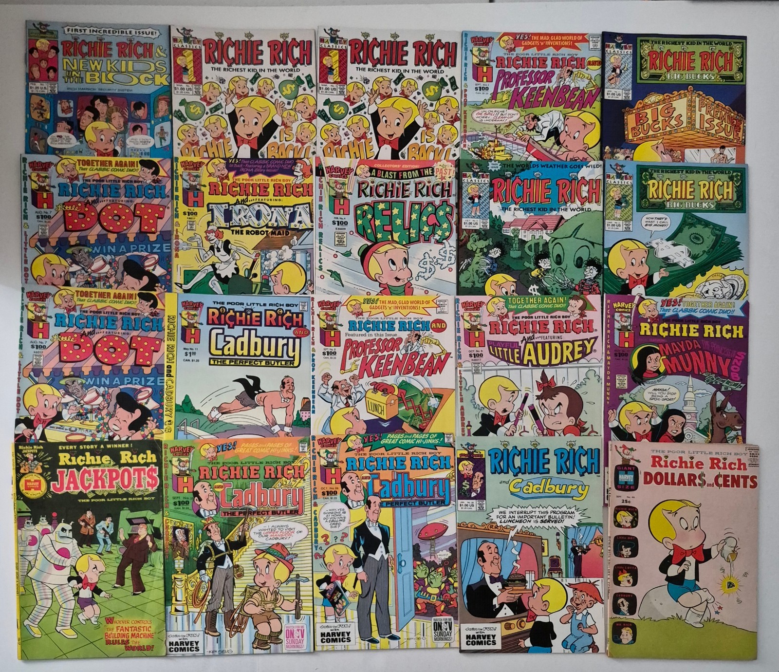 Richie Rich Comics Lot ☆20 #1-44 NM- FN Ernie Colon 1971-90 Bronze Copper Age