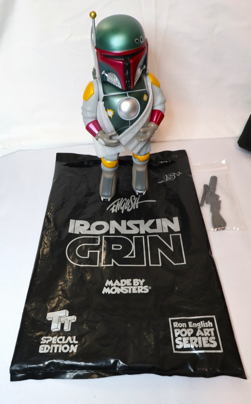 Compound x Ron English Ironskin Grin Figure Made by Monsters Boba Fett