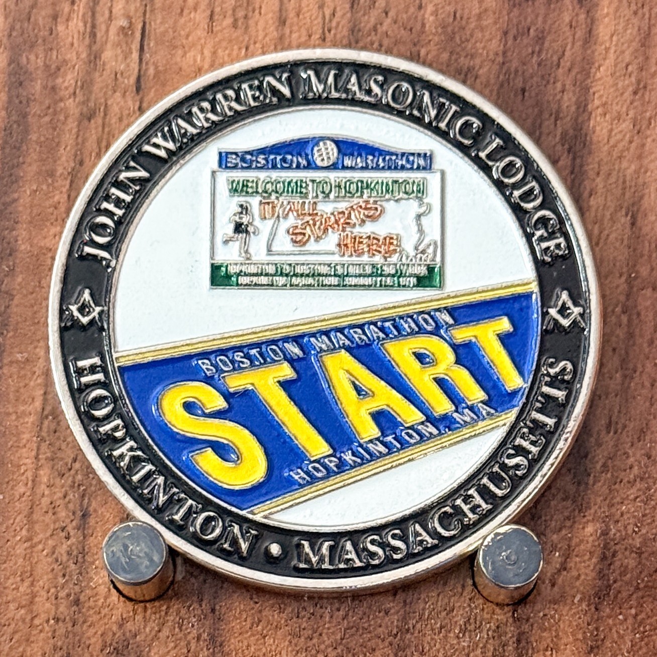 Masonic Lodge Boston Marathon Hopkinton Vintage Metal Challenge Coin  1#42