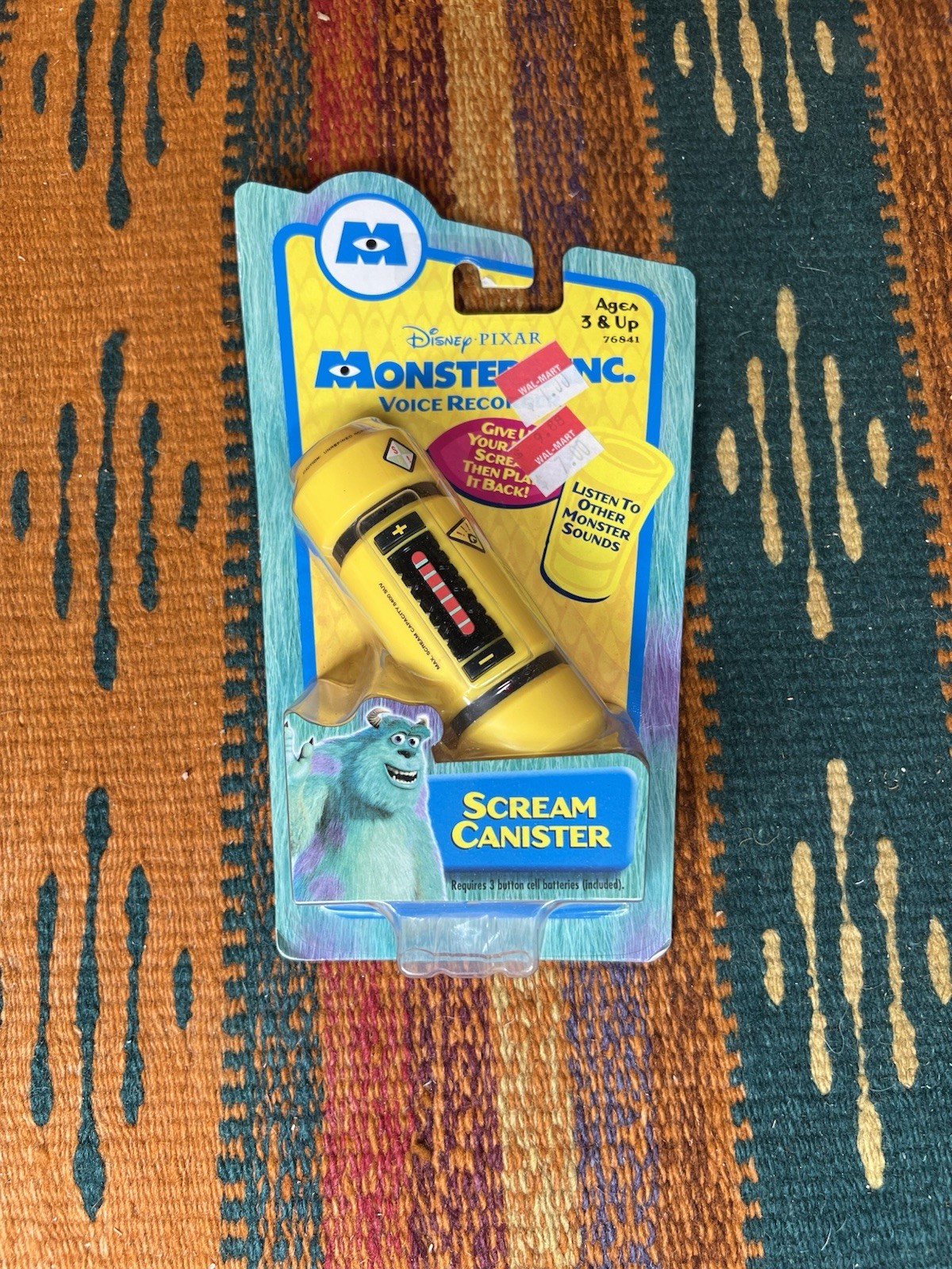 Disney Pixar Hasbro 2001 Monsters Inc Scream Canister Voice Recorder NEW
