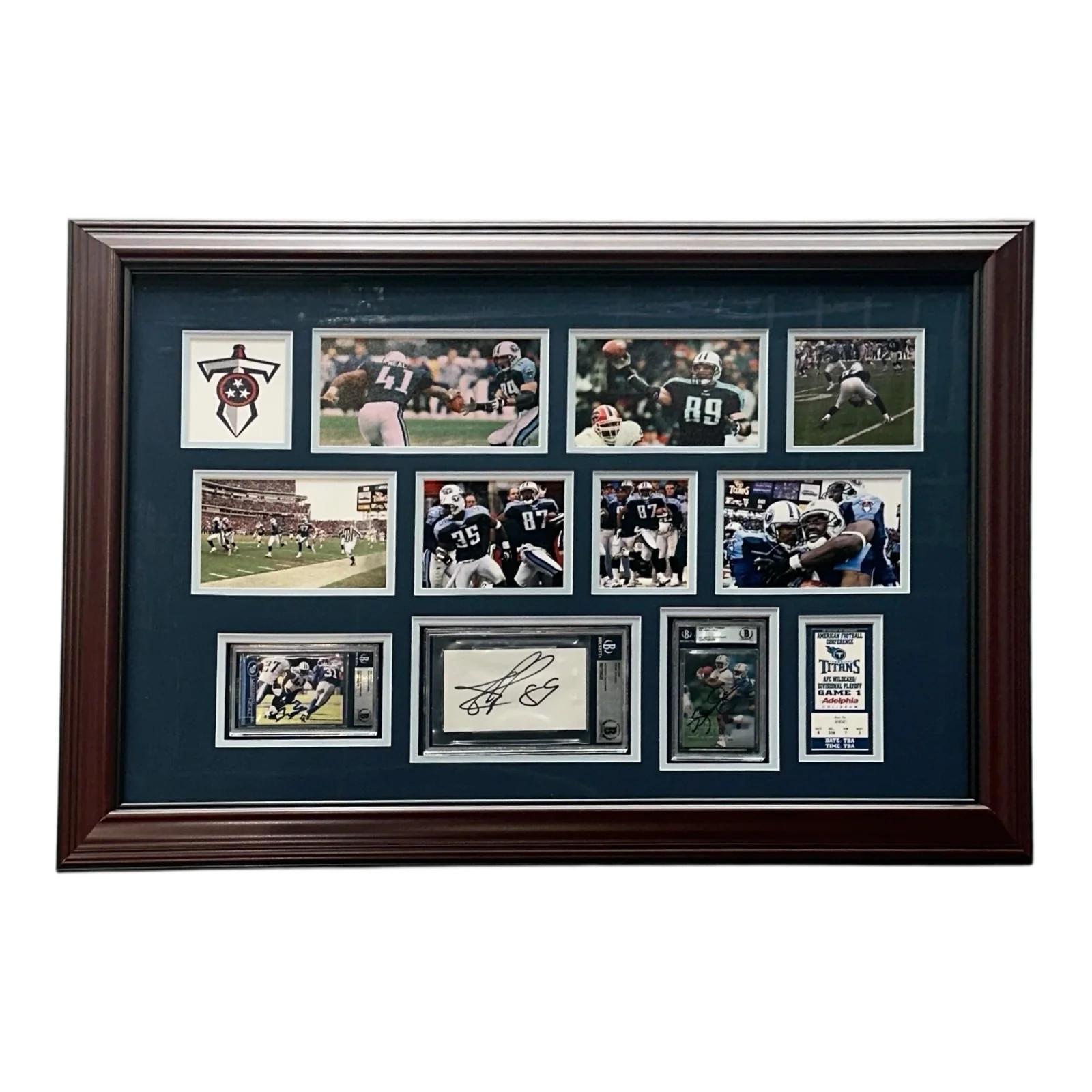 Tennessee Titans Music City Miracle Collage Deluxe Framed Piece with Kevin Dyson