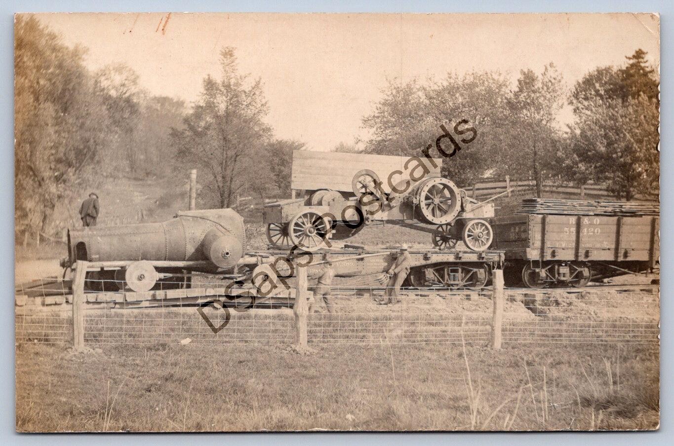 K58/ Interesting RPPC Postcard c1910 B&O Railroad Steam Machine Hauler 402 K58/ Interesting RPPC Postcard c1910 B&O Railroad Steam Machine Hauler 402