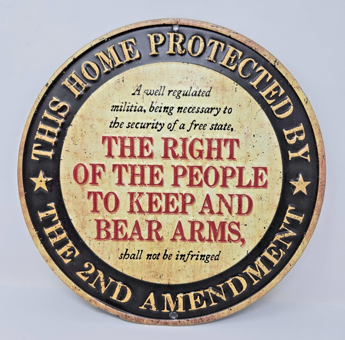 2nd Amendment Tin Metal Sign Right to Bear Arms Vintage Style 10