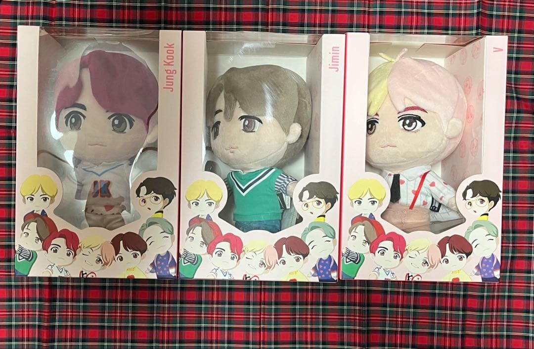 TinyTAN Jung Kook Jimin V 3 Plush Set Collectible 15+