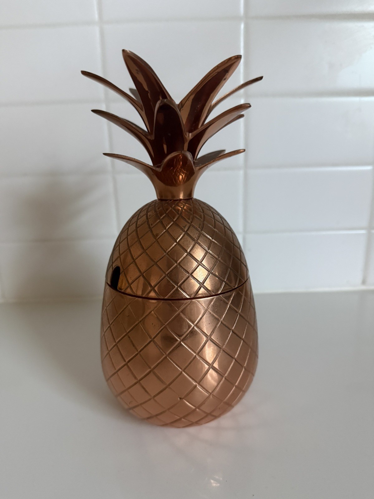 ABSOLUT ELYX VODKA limited Ed Copper Pineapple Drink Vessel, MCM Style 