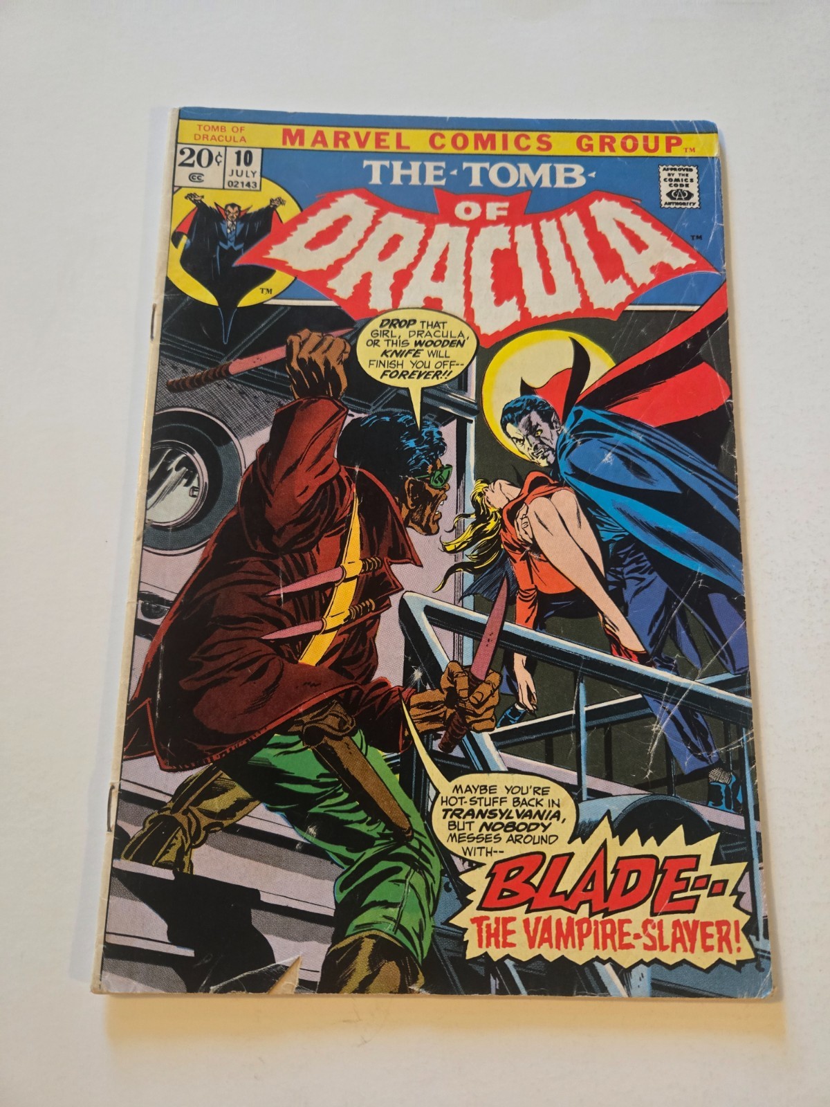TOMB of DRACULA #10, 1st app. BLADE the VAMPIRE SLAYER, Marvel Comics July 1973