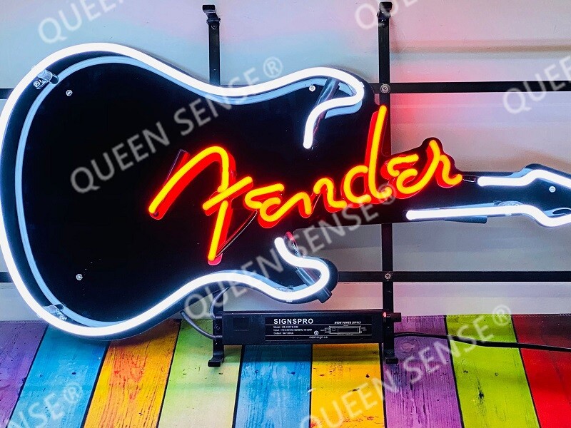 New Fender Guitar Store Open Neon Light Sign Lamp 24\