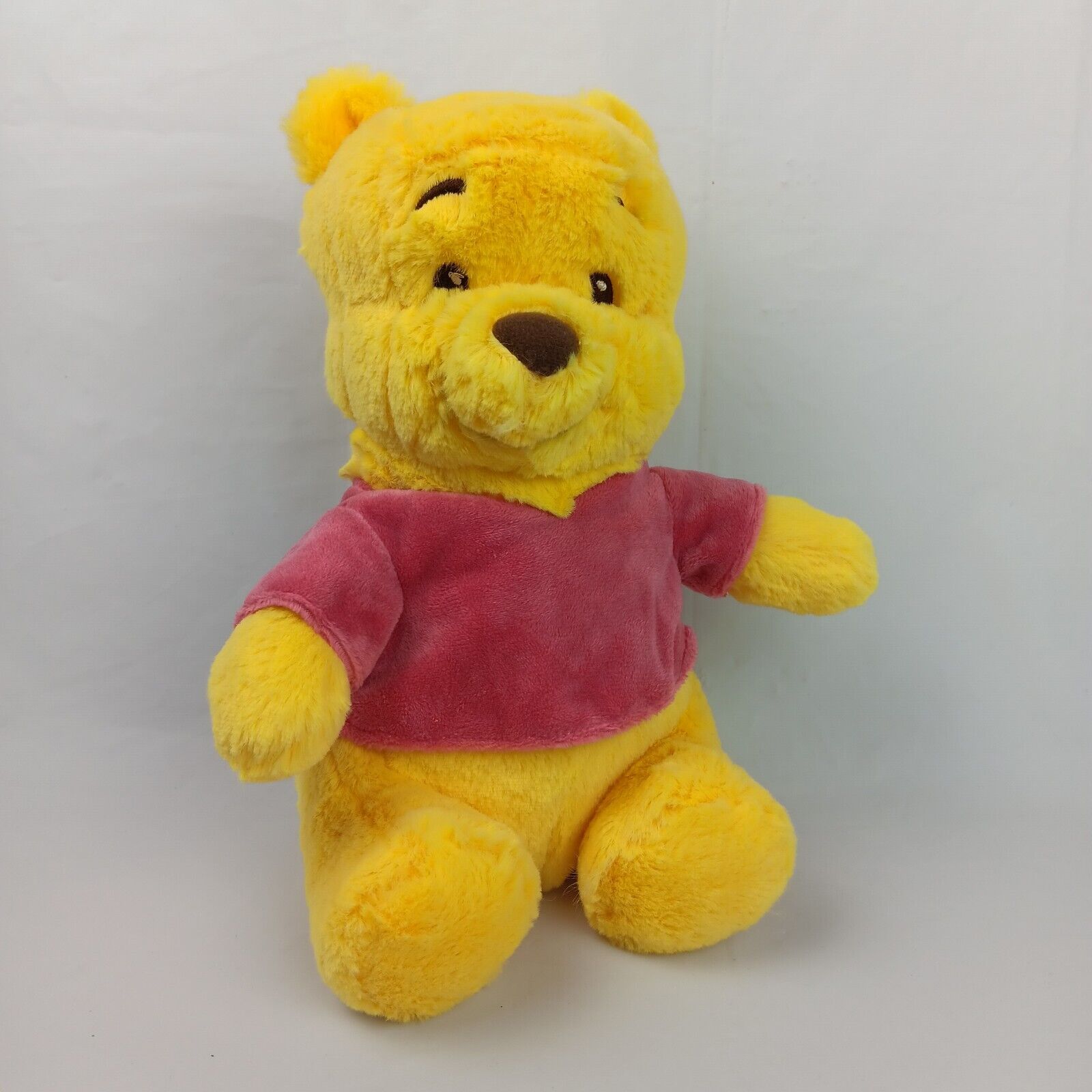 Disney Parks Babies Winnie the Pooh Baby Plush Lovey No Blanket Stitched Eyes