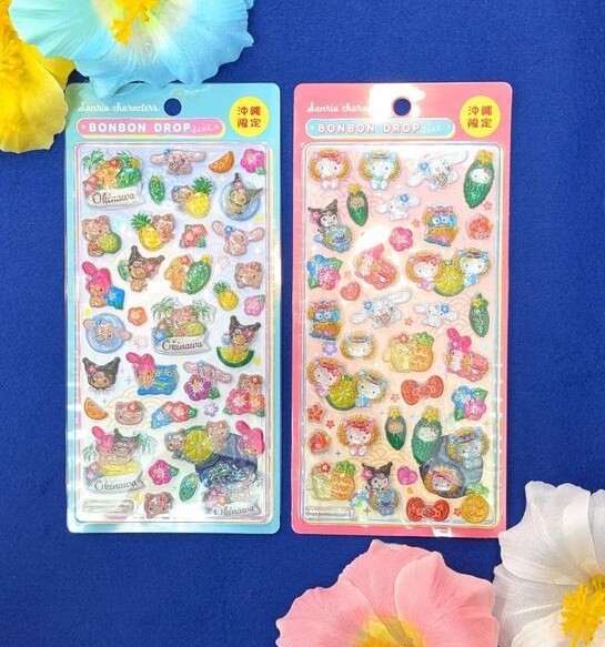 Sanrio Characters Okinawa Limited BONBON DROP Seal Stickers New 
