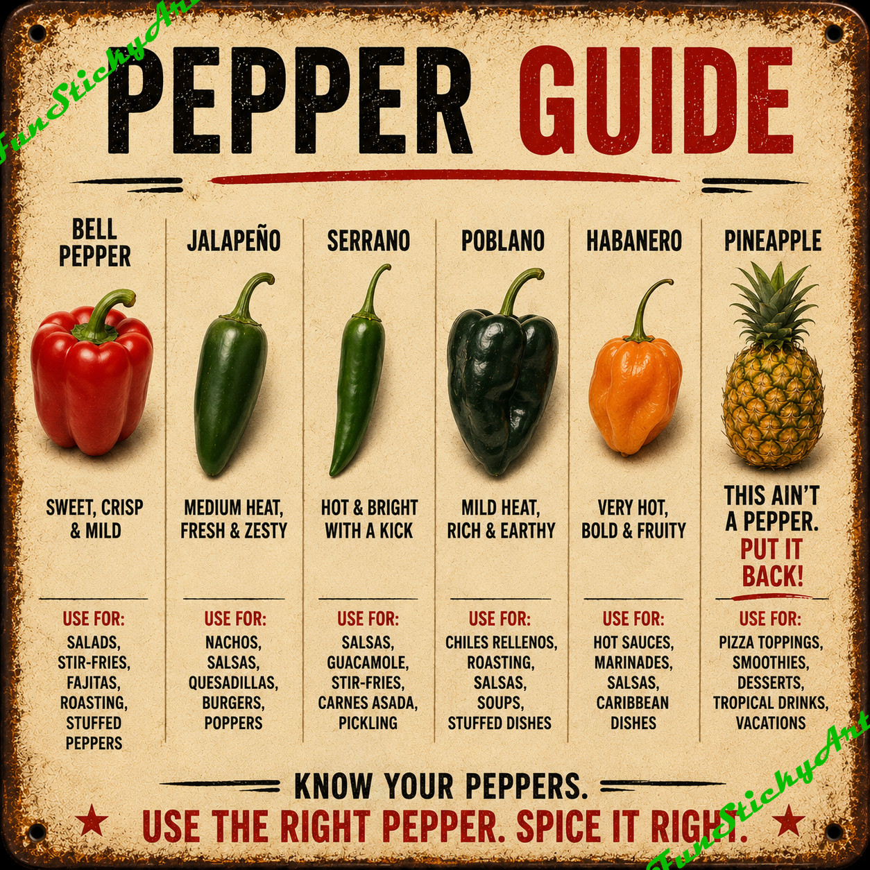Kitchen Survival Guide Fridge Magnet Funny Retro Kitchen Decor Housewarming Gift
