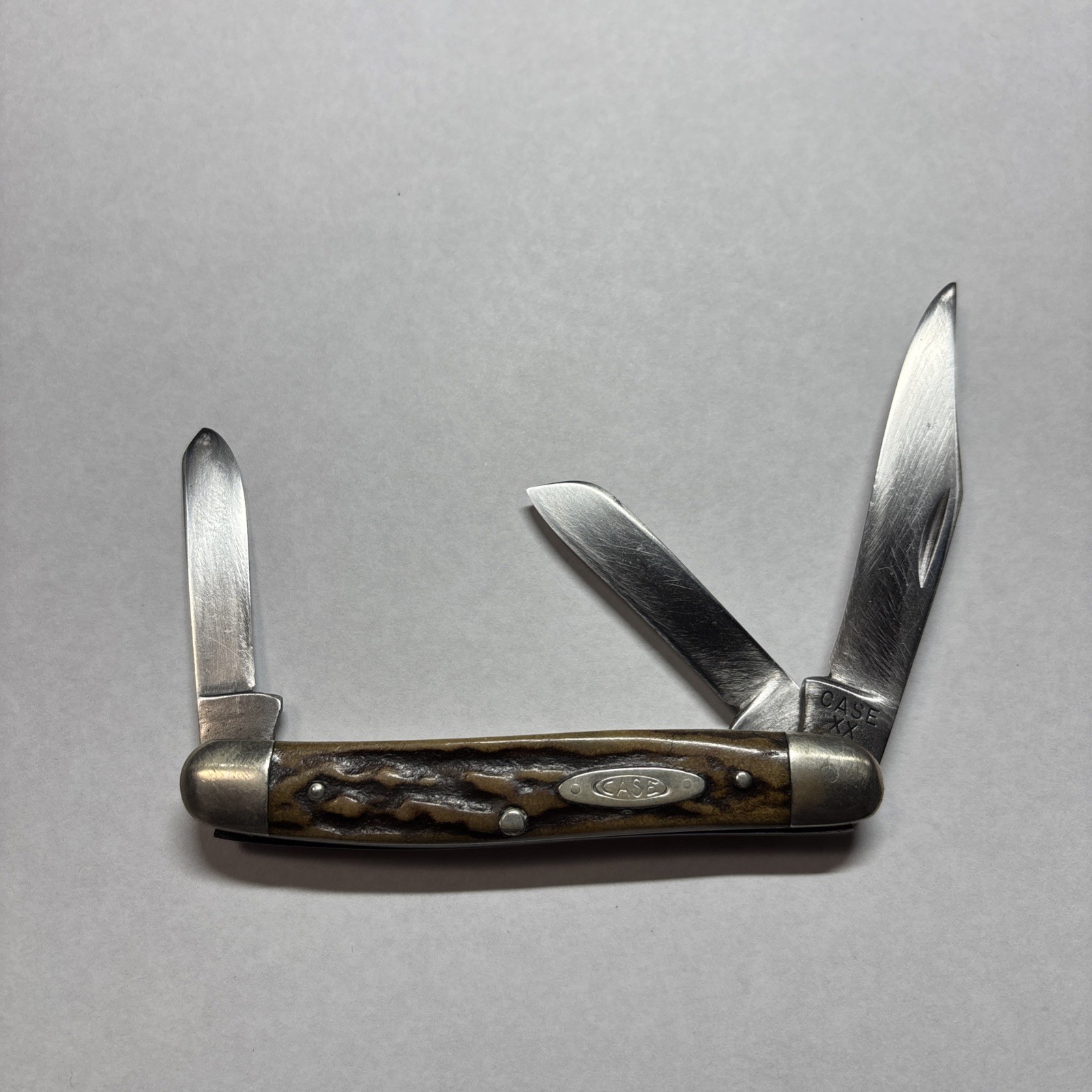VINTAGE 1940-1964 XX ERA CASE 5347HP STAG STOCKMAN POCKET KNIFE GREAT CONDITION