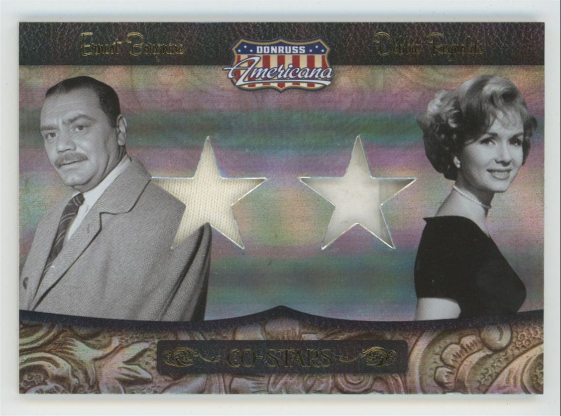 Debbie Reynolds Ernest Borgnine 2007 Panini Americana Co-Stars /50 Relic #CSM-10