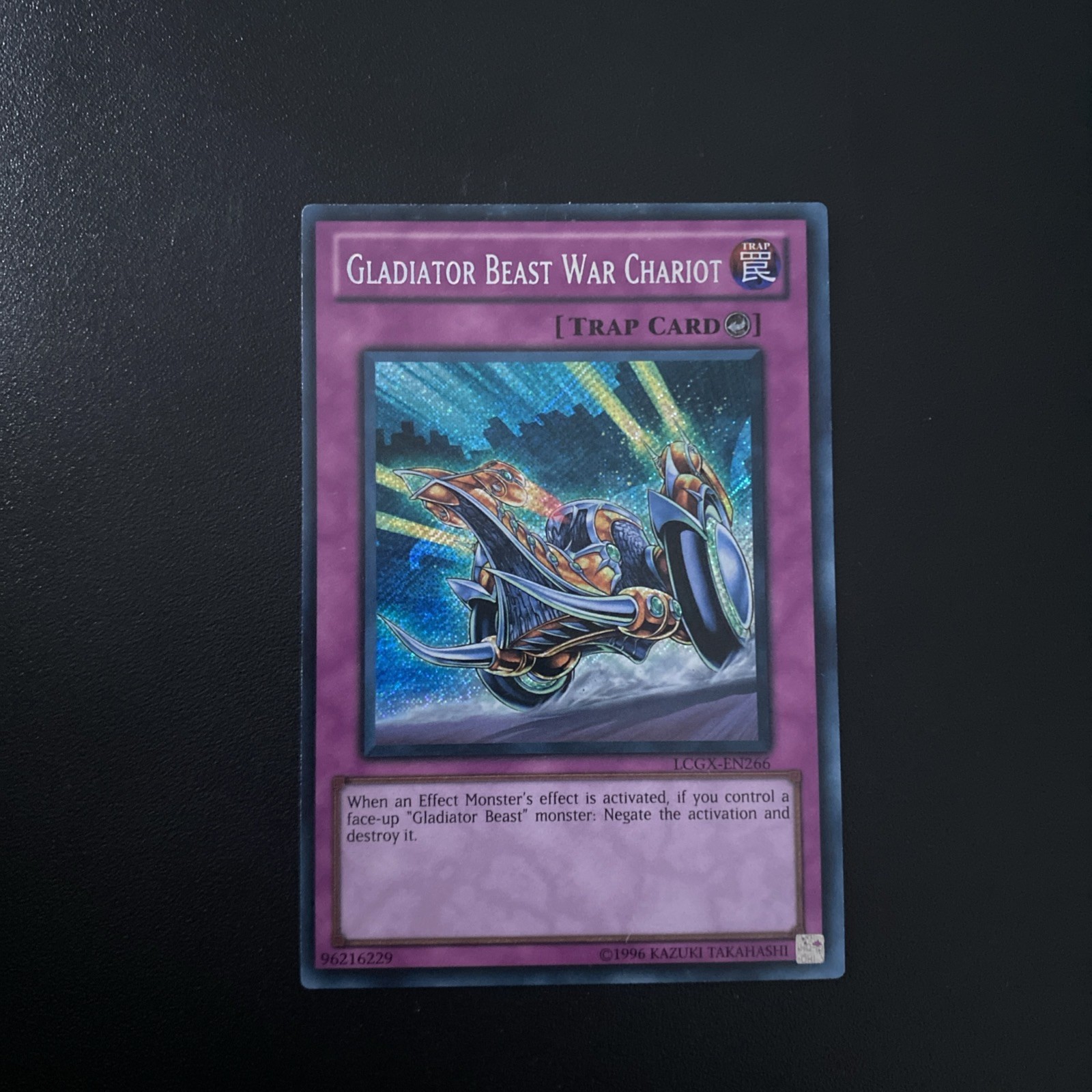 Gladiator Beast War Chariot LCGX-EN266 Yu-Gi-Oh Card Secret Rare 1st Edition