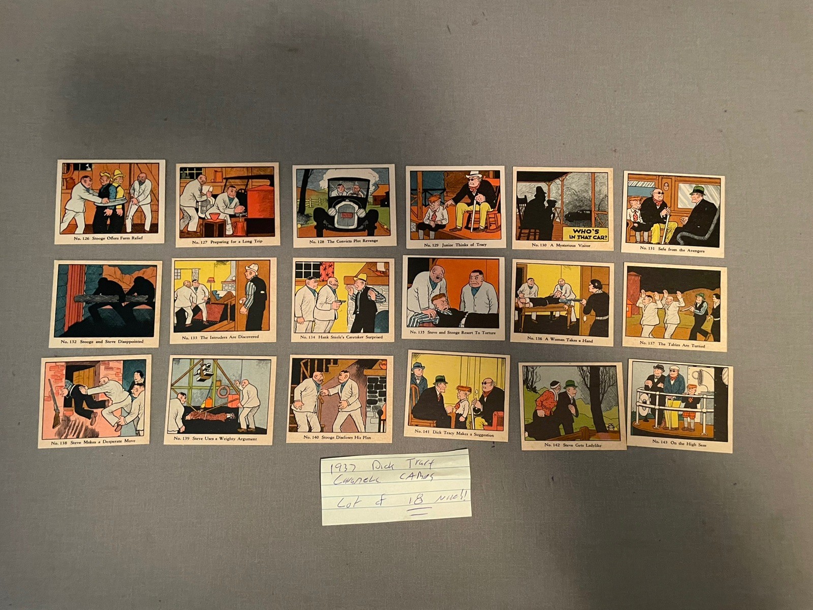 1937 Dick Tracy Caramels , non sport Cards, lot of 18, nice 1937 Dick Tracy Caramels , non sport Cards, lot of 18, nice