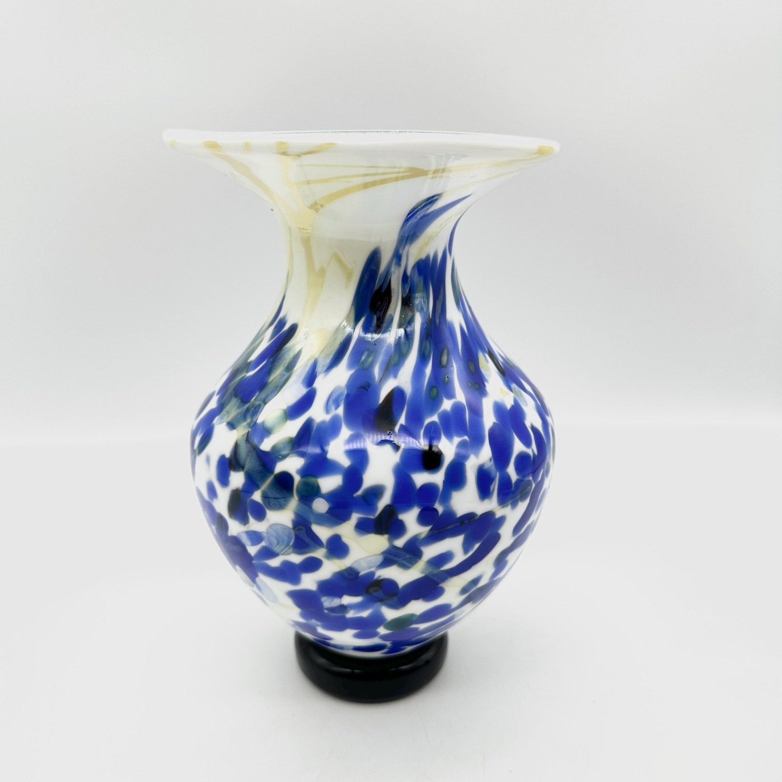 Micheal Nourot Art Glass Studio Signed Vase, 1998, 7” tall