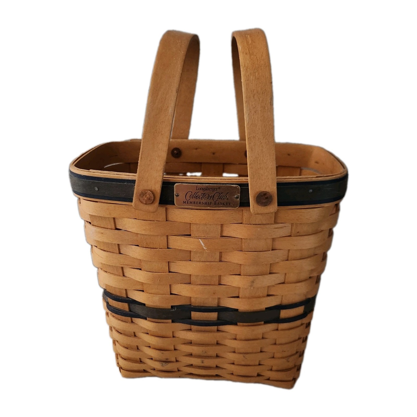 Vintage Longaberger Collectors Club Membership Basket With Dual Handles 2002