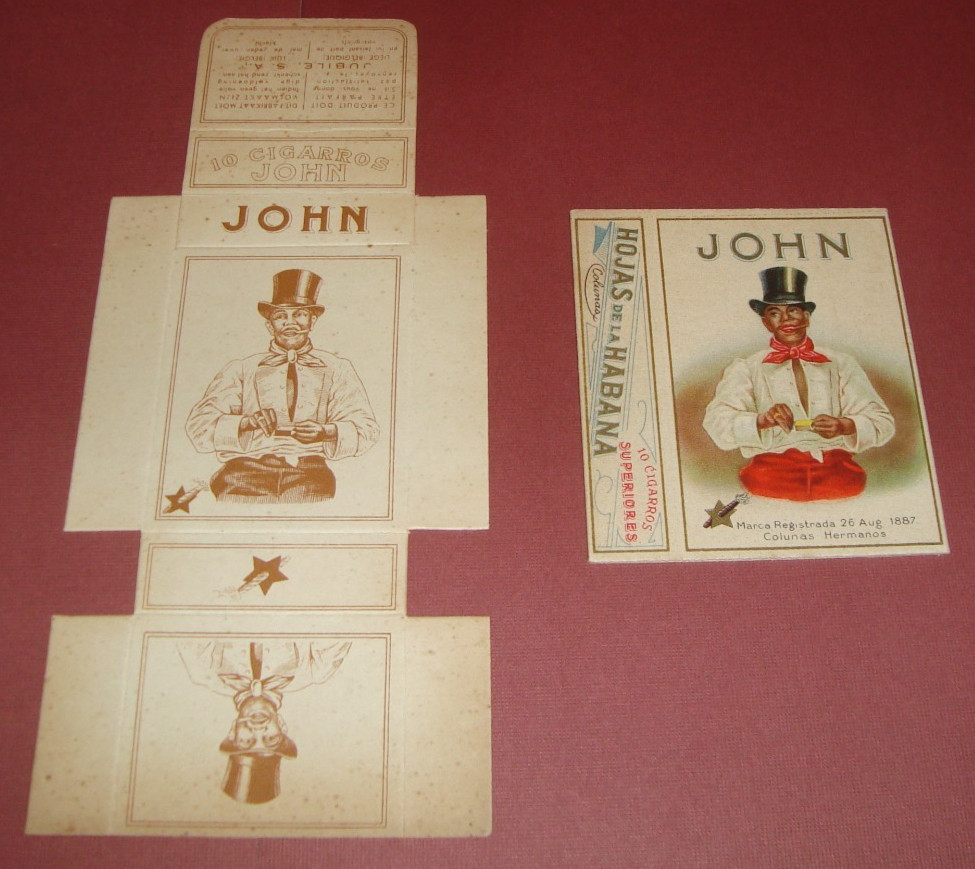 Vintage Unused 1930\'s EMPTY NOS 2 pc. Pack of Cigarettes Belgium Minstrel JOHN Vintage Unused 1930\'s EMPTY NOS 2 pc. Pack of Cigarettes Belgium Minstrel JOHN