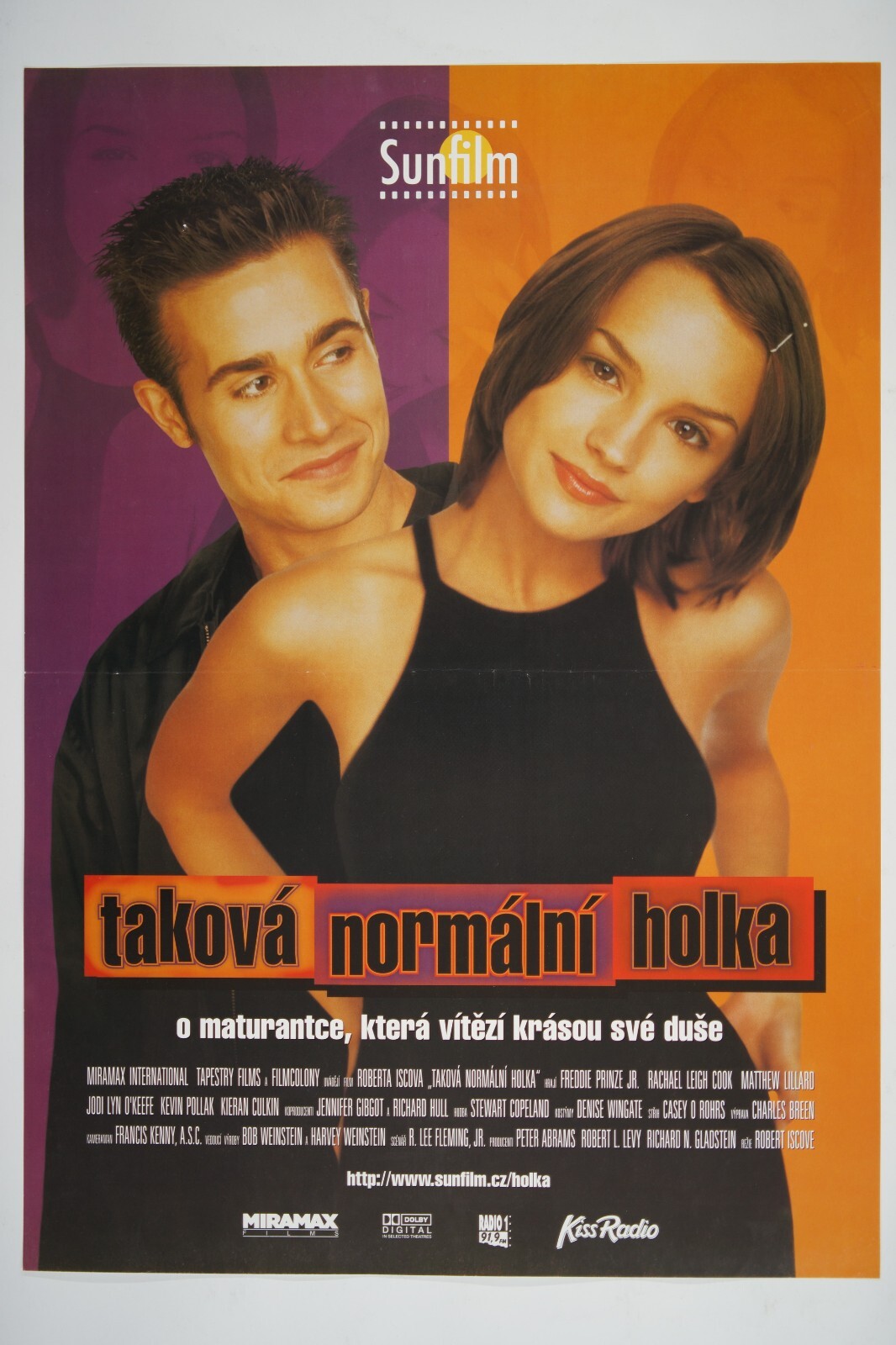 SHE\'S ALL THAT Orig Czech movie poster 1999 FREDDIE PRINZE JR RACHAEL LEIGH COOK