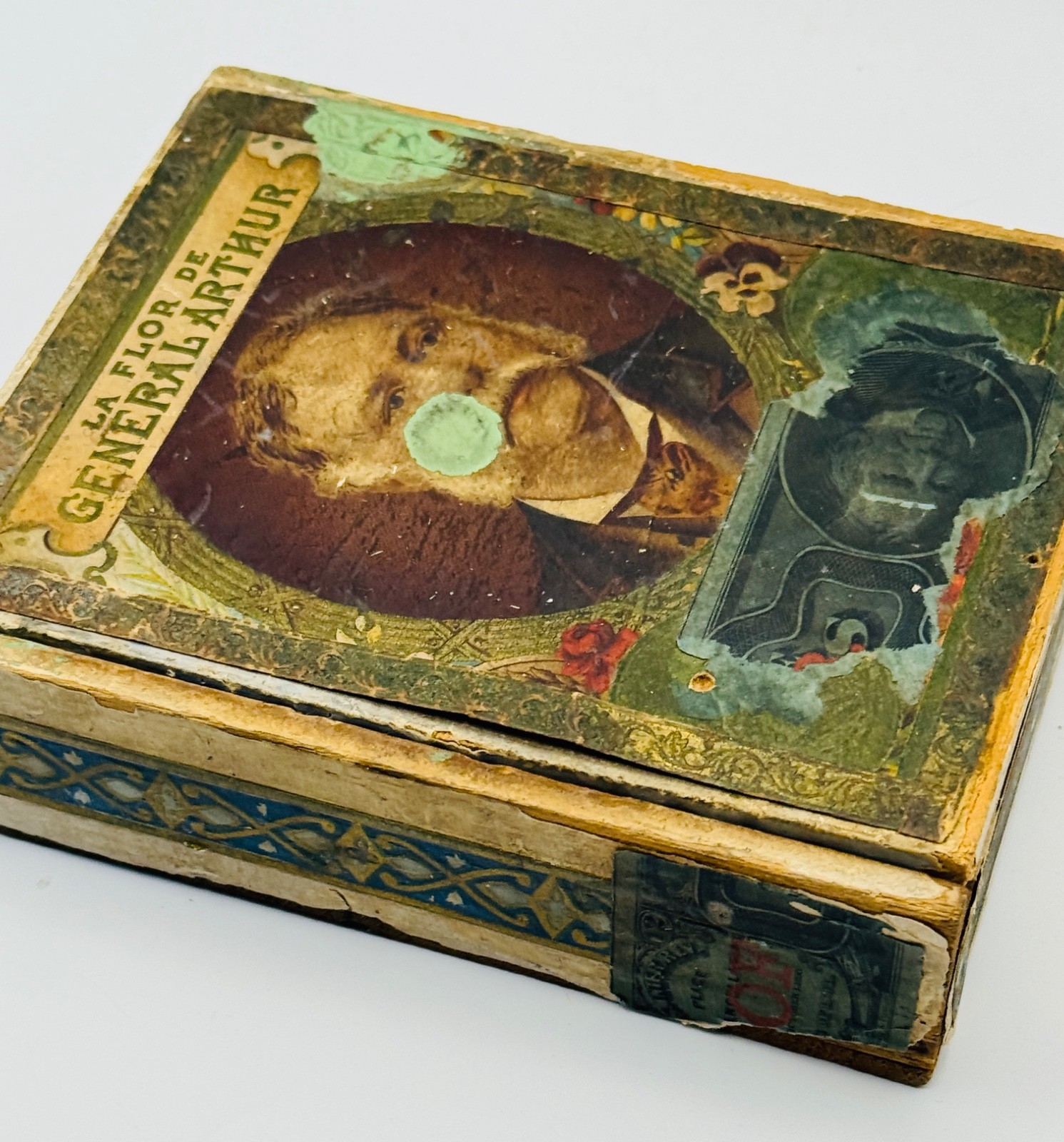 Antique General Arthur Cigar Box Victorian Tobacco Advertising New York