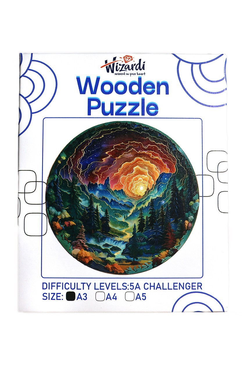 Mountains Landscape - Jigsaw Wooden Puzzle by Wizardi F07N9-24