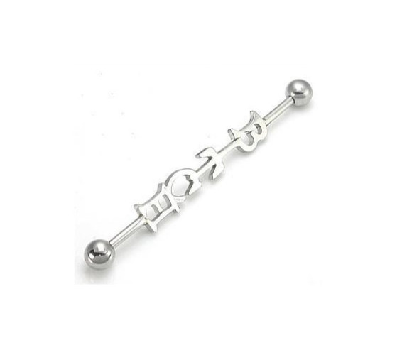 2 14g Vertical Barbell 1.75 Inches Bitch Helix Orbital industrial lobe Ear Ring 2 14g Vertical Barbell 1.75 Inches Bitch Helix Orbital industrial lobe Ear Ring
