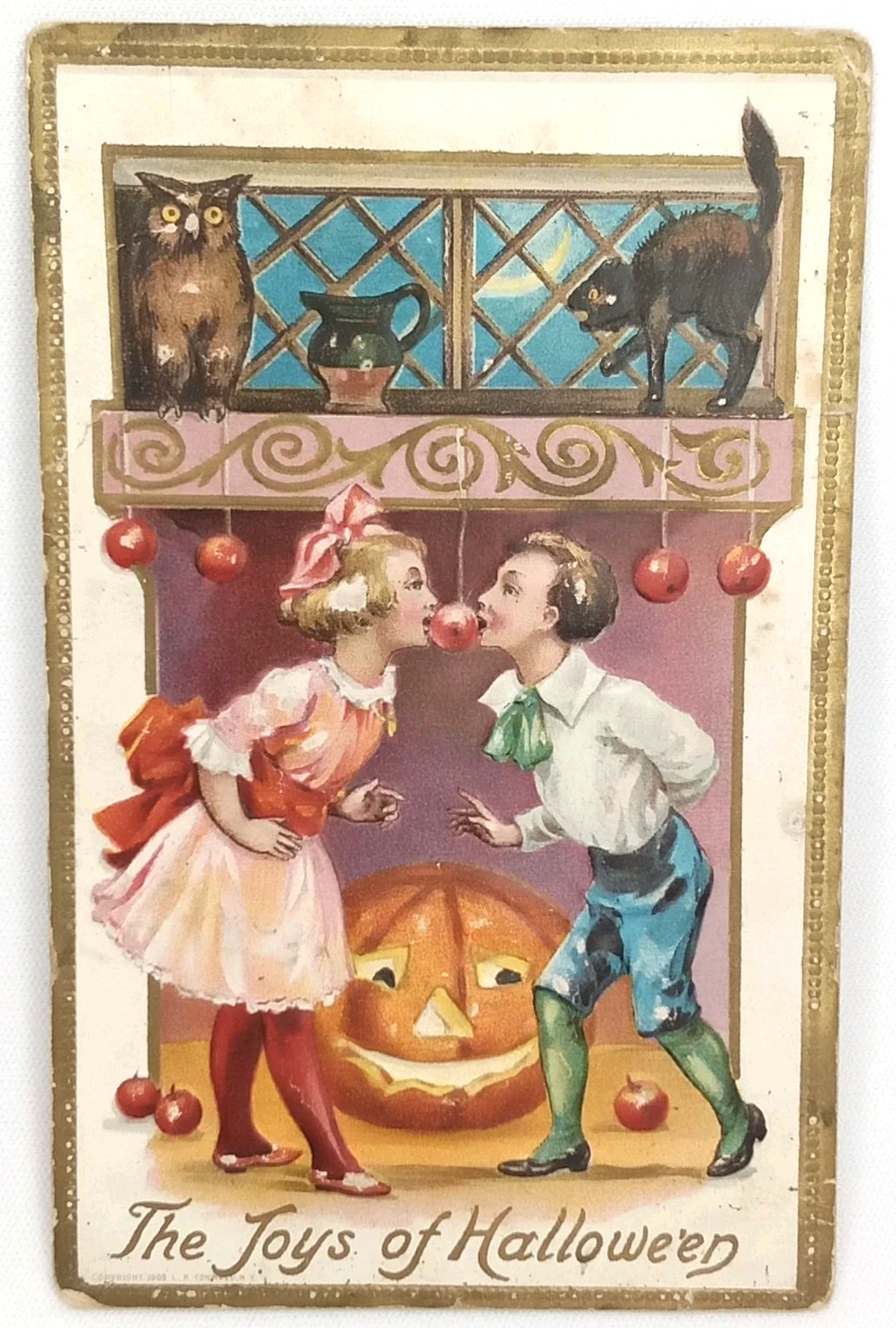 Antique 1909 L R Conwell Series No 248 Halloween Postcard The Joys Of Hallowe'en