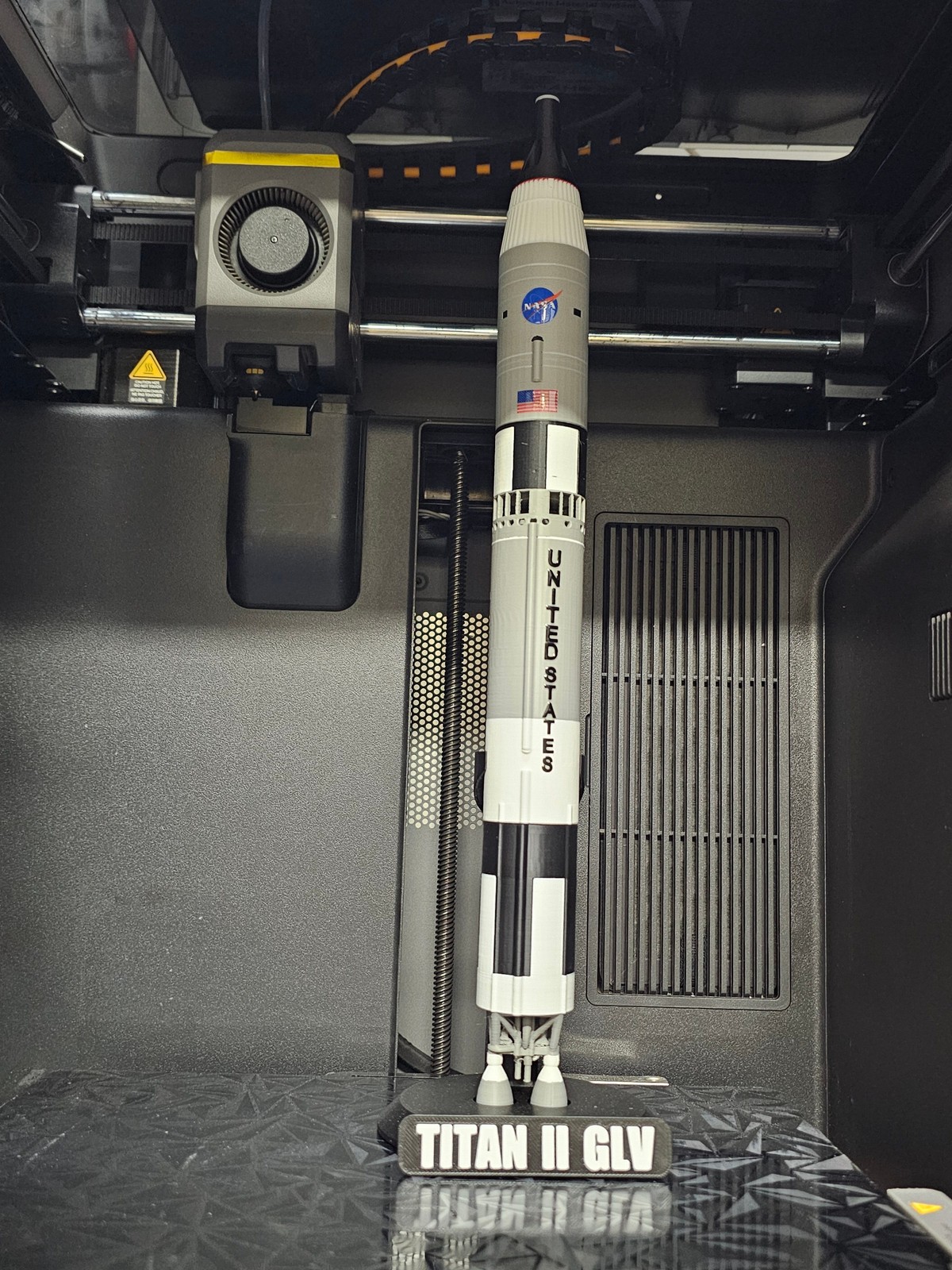 1/100 Scale US NASA Titan II GLV Gemini Launch Vehicle Rocket Model 3D Printed