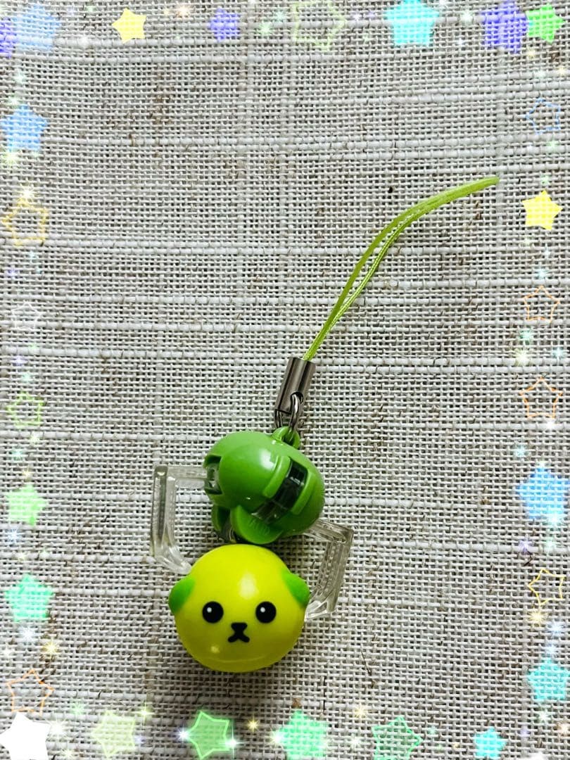 Rare retro Mame Shiba crane mascot keychain/strap Brand/Character: Mameshiba