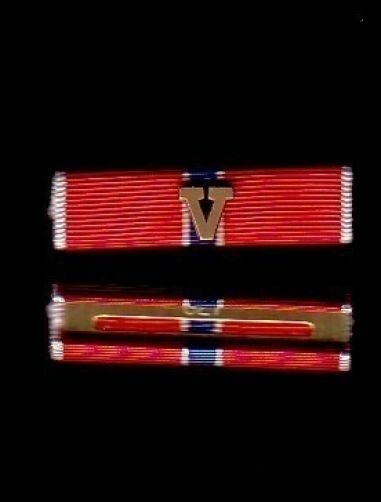US Bronze Star medal Ribbon bar with V device