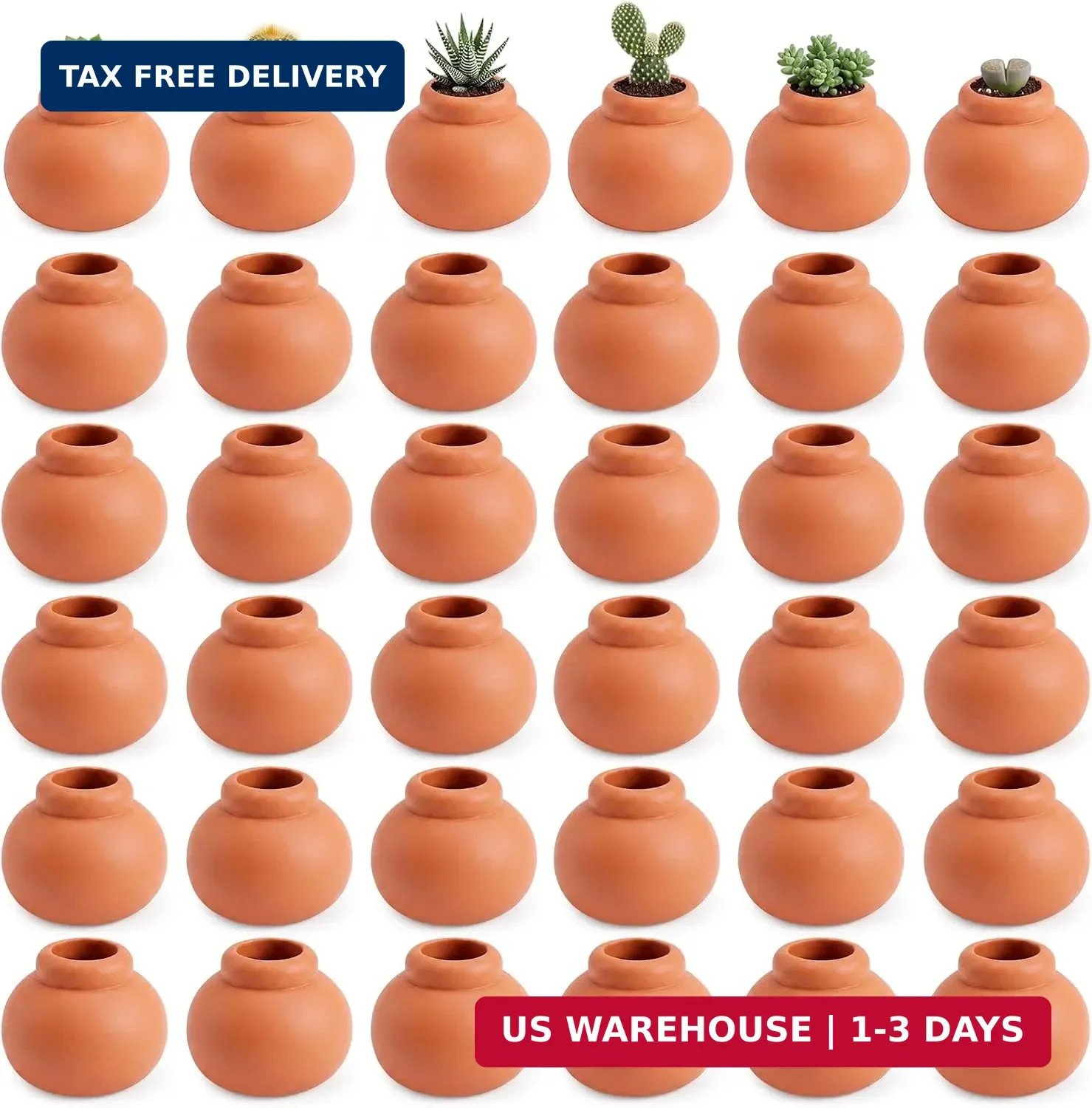 36 Pcs Mini Terracotta Pots for DIY Craft, 1.5 × 1.2 in Clay Pots