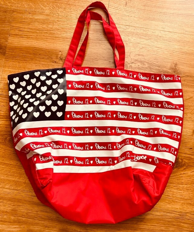 Barack Obama 2012 Diane von Furstenberg designer campaign HUGE tote bag NEW RARE