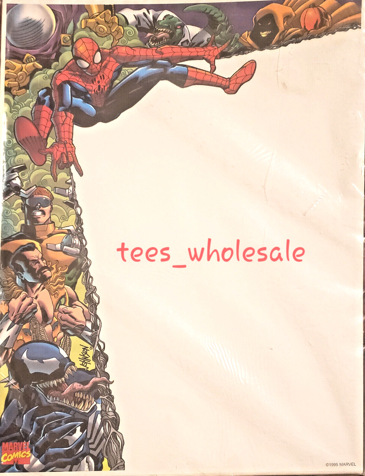 1995 Vintage Marvel Stationery Spider-Man Wolverine New