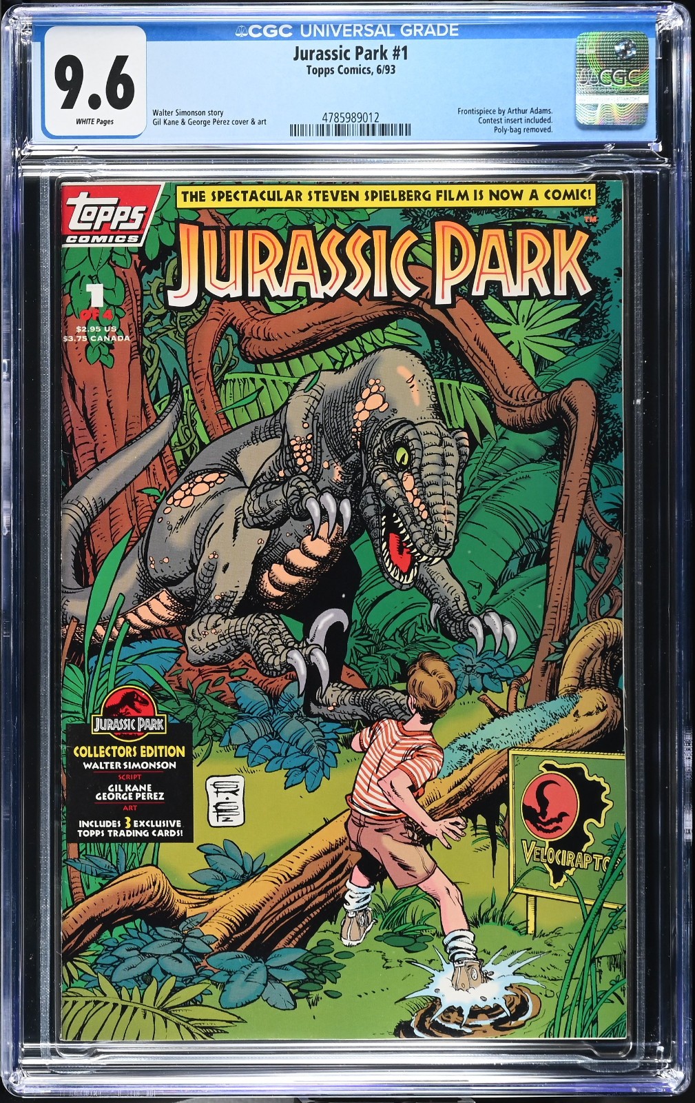Jurassic Park # 1 CGC 9.6 NM+ 1st print Topps Comics Walt Simonson Gil Kane Jurassic Park # 1 CGC 9.6 NM+ 1st print Topps Comics Walt Simonson Gil Kane