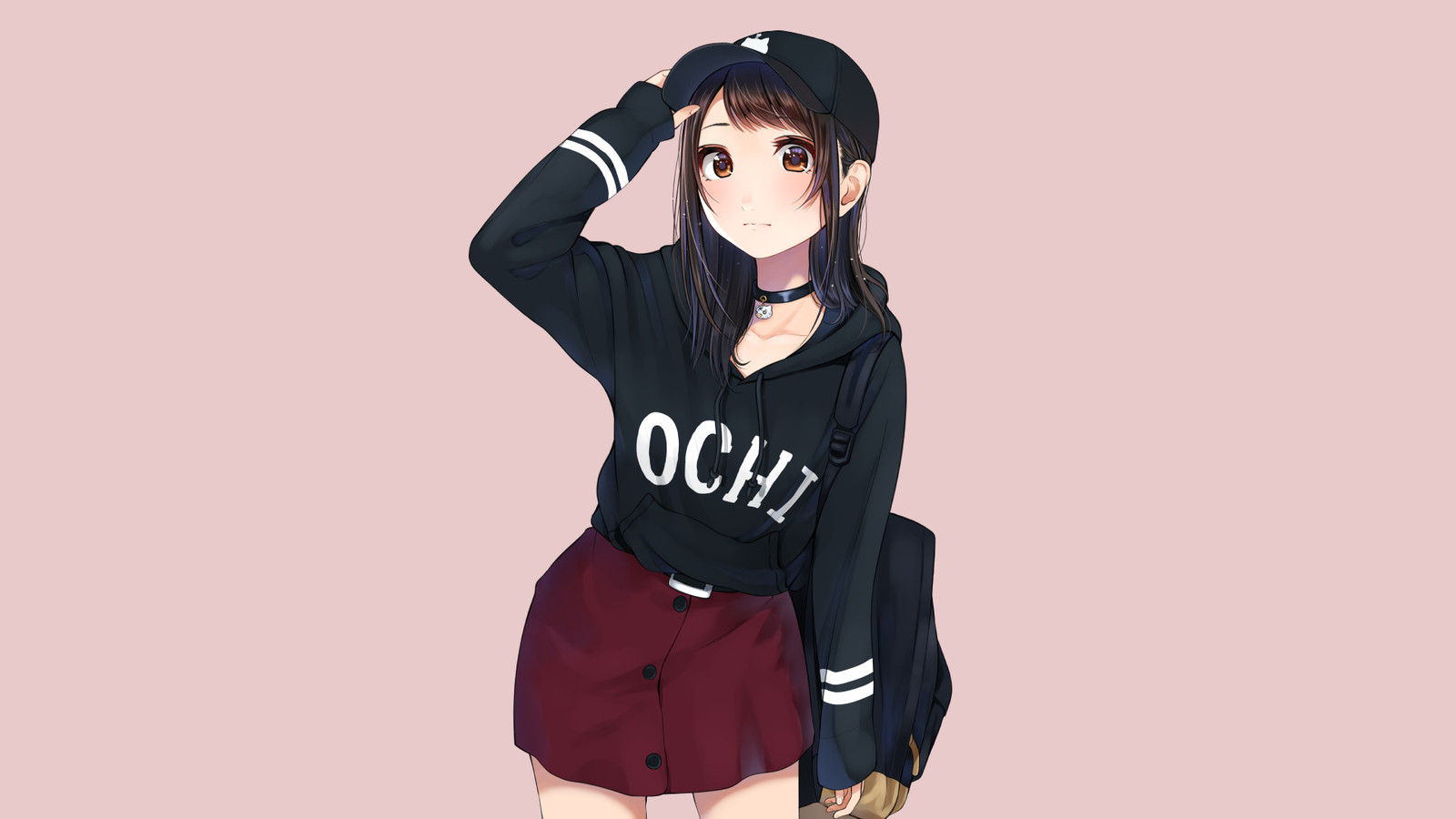 Anime Original Characters Brunette Looking 11x17 Poster
