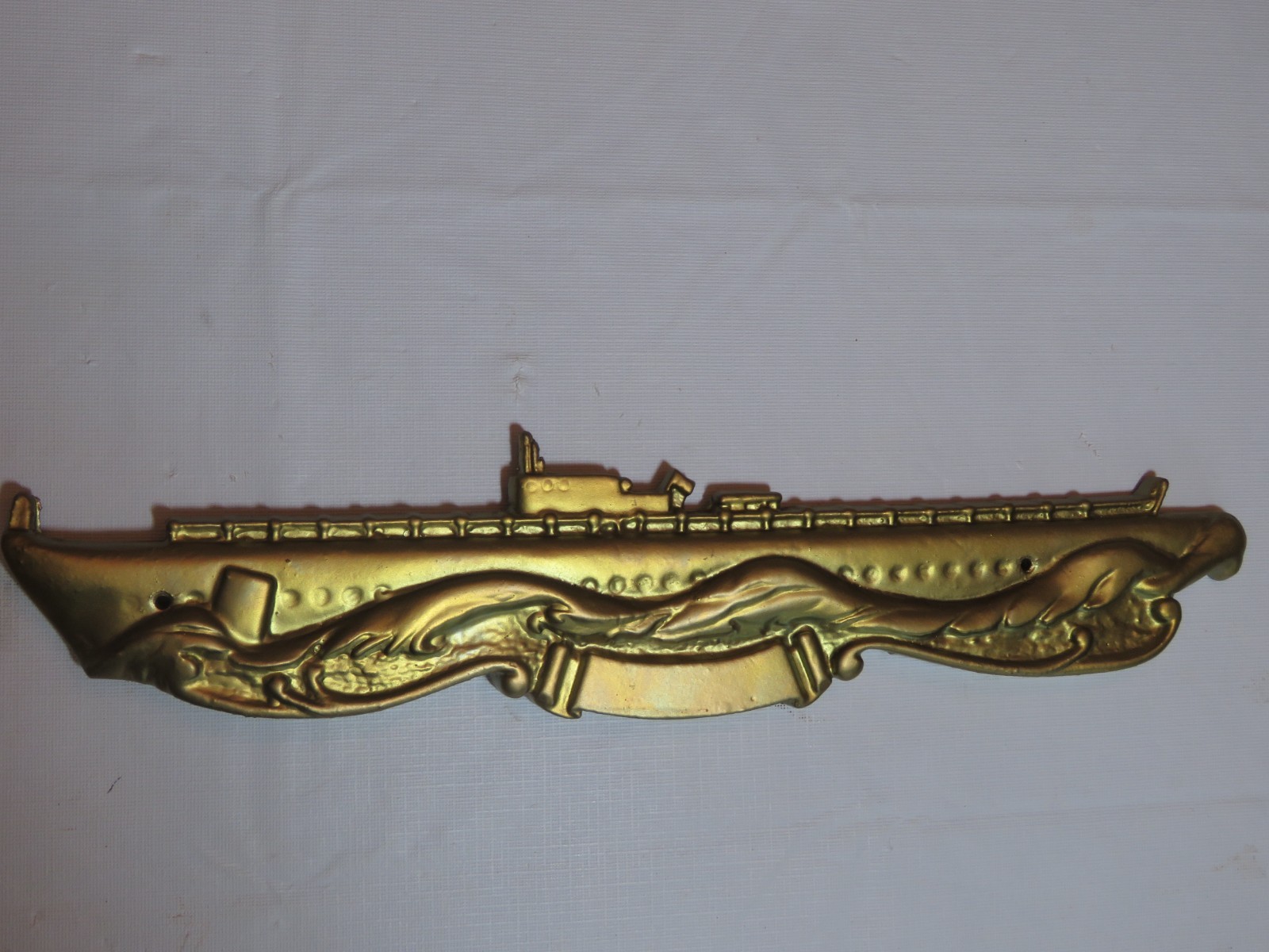 Unique U.S. Navy Submarine Combat Patrol Plaque - Cast; Solid Metal 16\