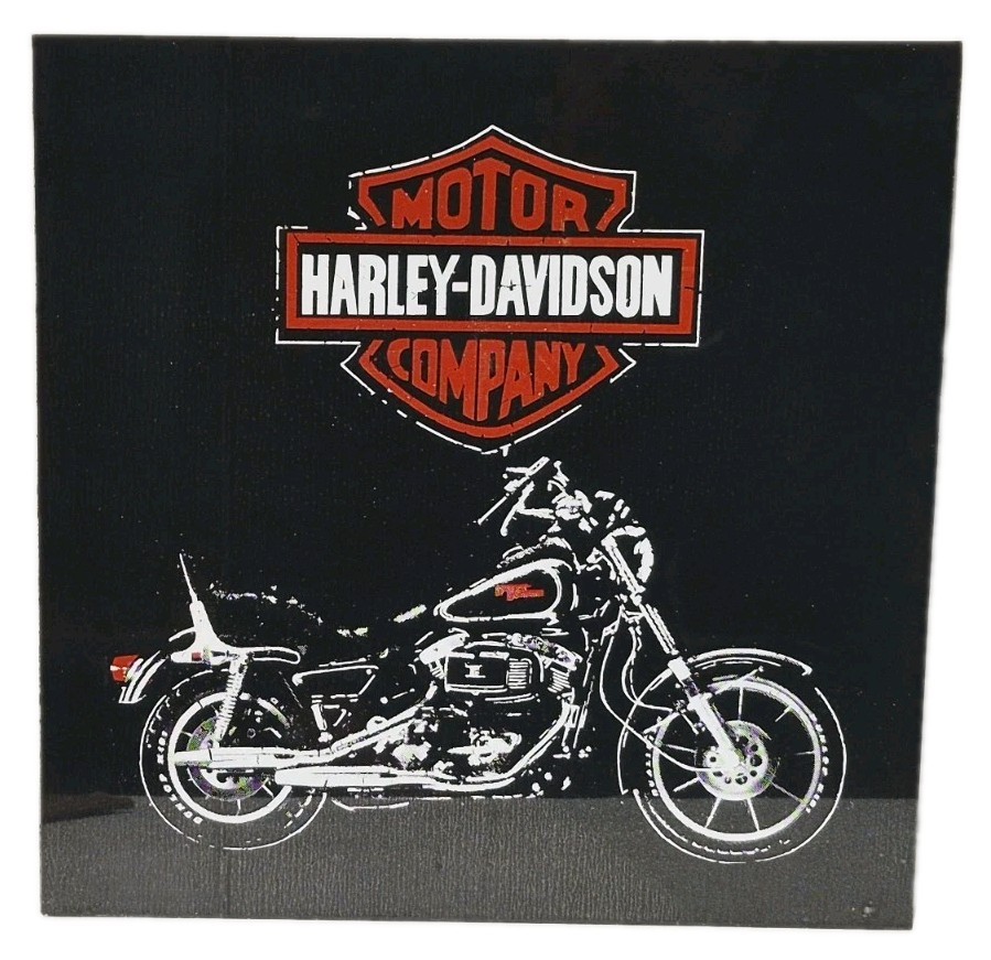 VINTAGE 1980\'S HARLEY DAVIDSON MOTORCYCLE CARNIVAL FAIR PRIZE MIRROR 12\