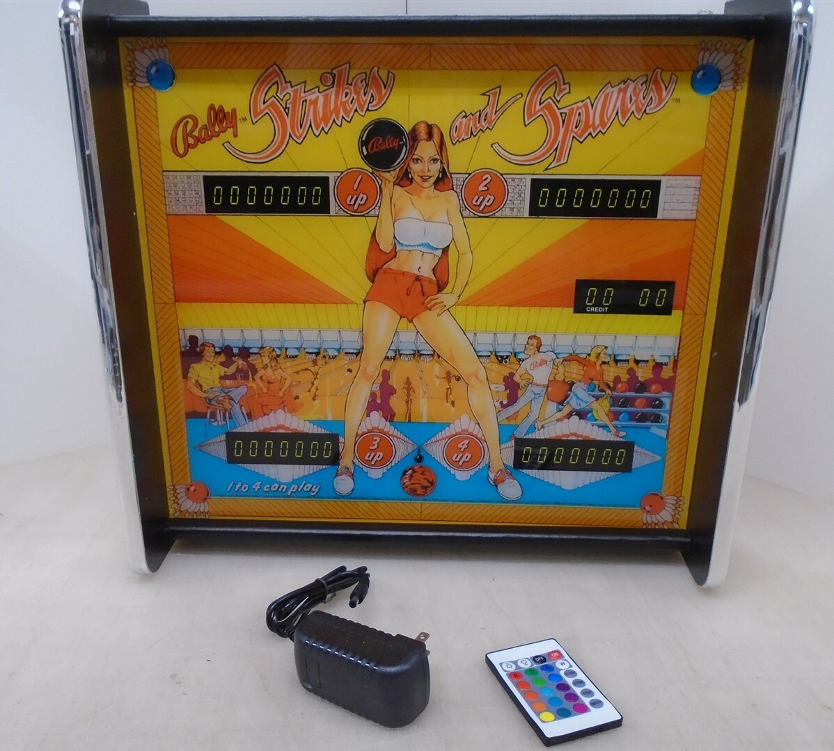 Bally Strikes & Spares Pinball Head LED Display light box Bally Strikes & Spares Pinball Head LED Display light box