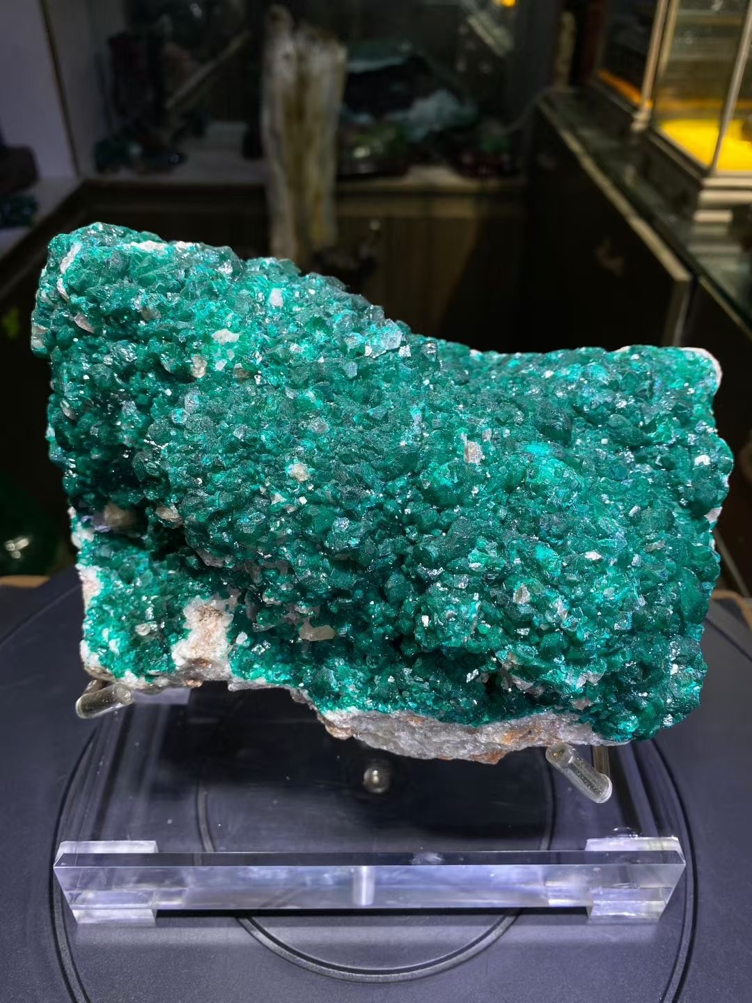 7.1LB Top Natural Dioptase Mineral Specimen Quartz Crystal Raw Stone