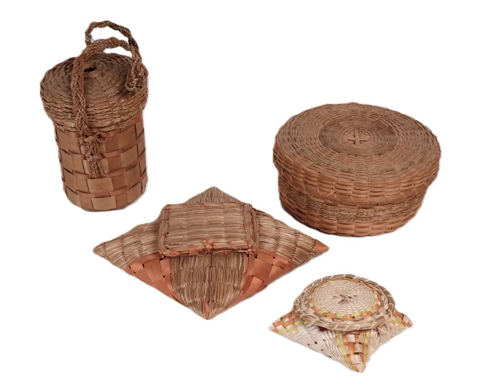 Miliseet/Penobscot Baskets from Maine Set of 4 Early/Mid 20th Century