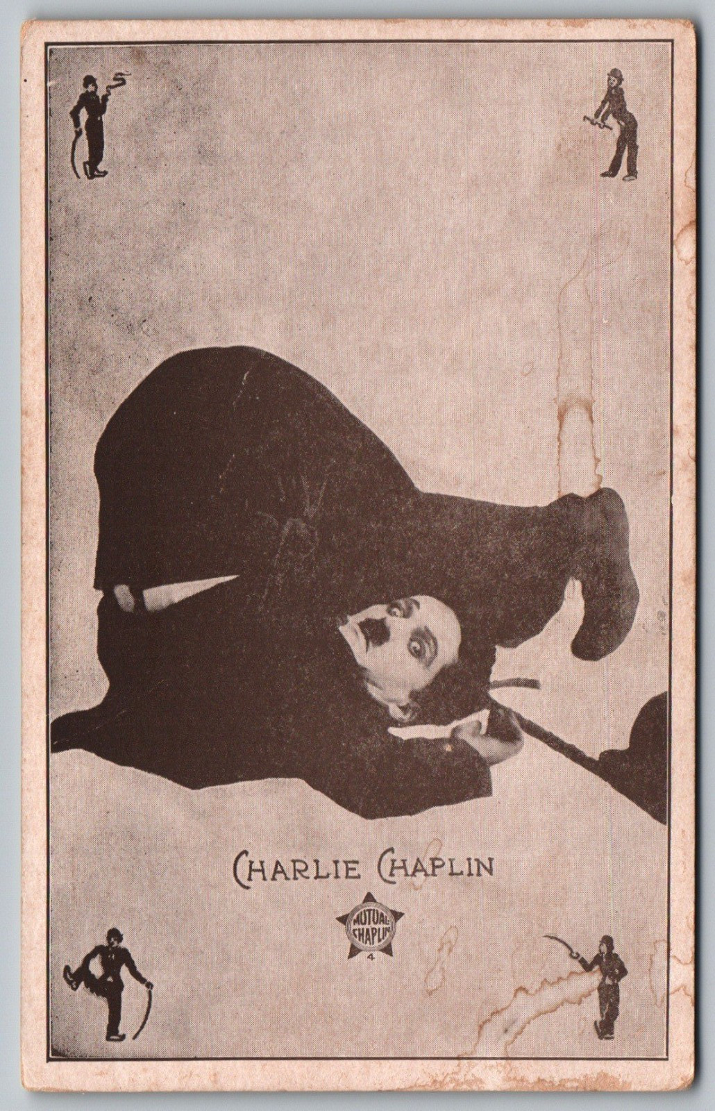 1916-17 - Mutual Film Corp Charles Chaplin Promo Original Postcard - P29