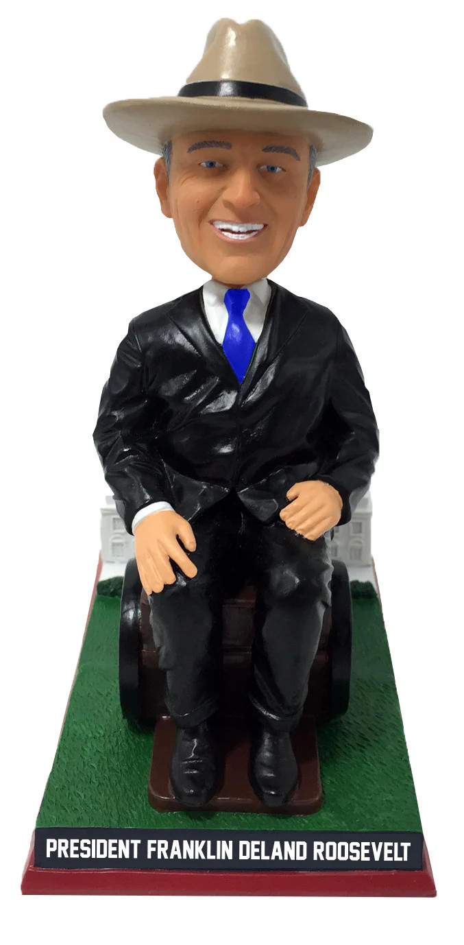 Franklin Delano Roosevelt  White House Base Wheelchair President Bobblehead