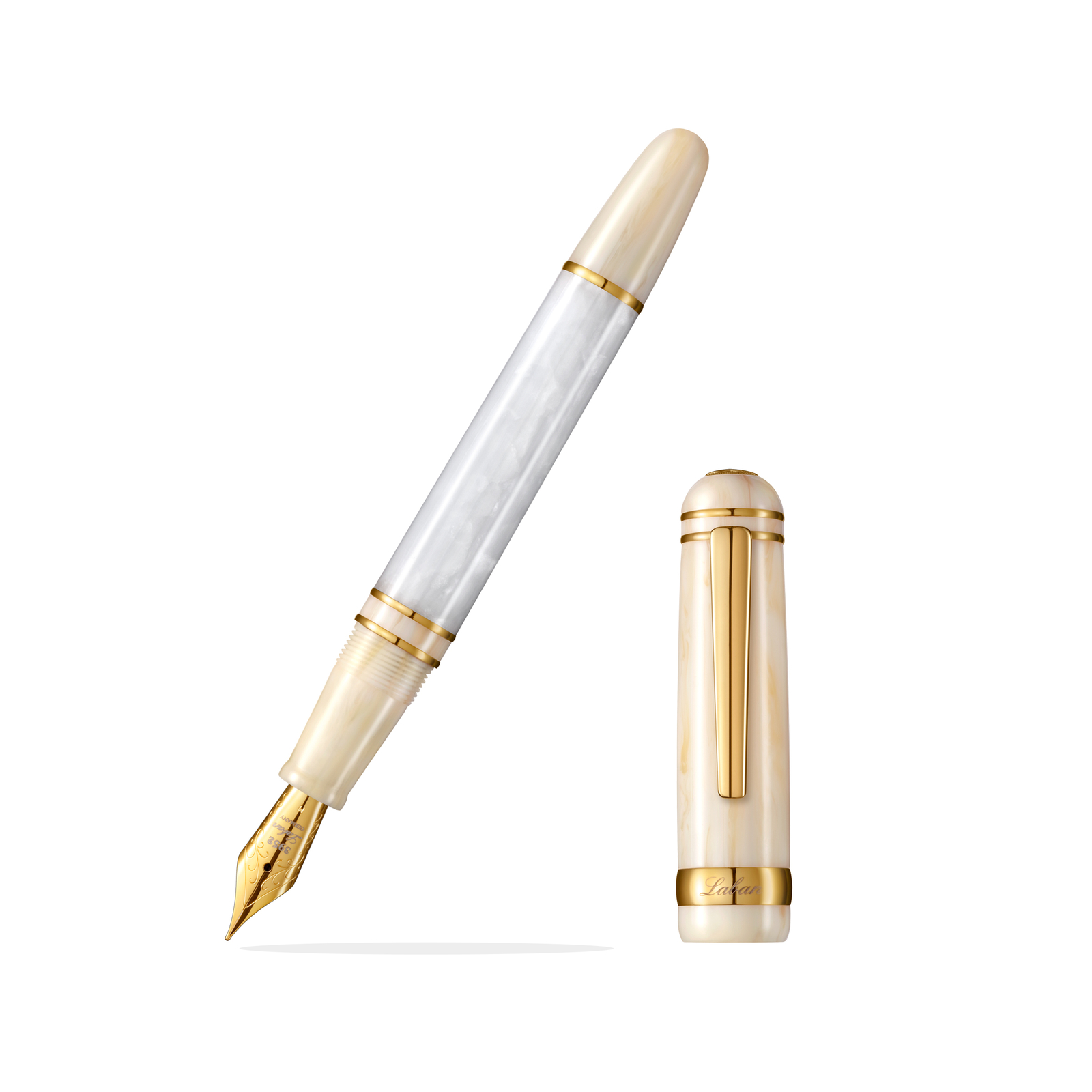 Laban 325 Fountain Pen in Snow - Broad Point - NEW in Original Box