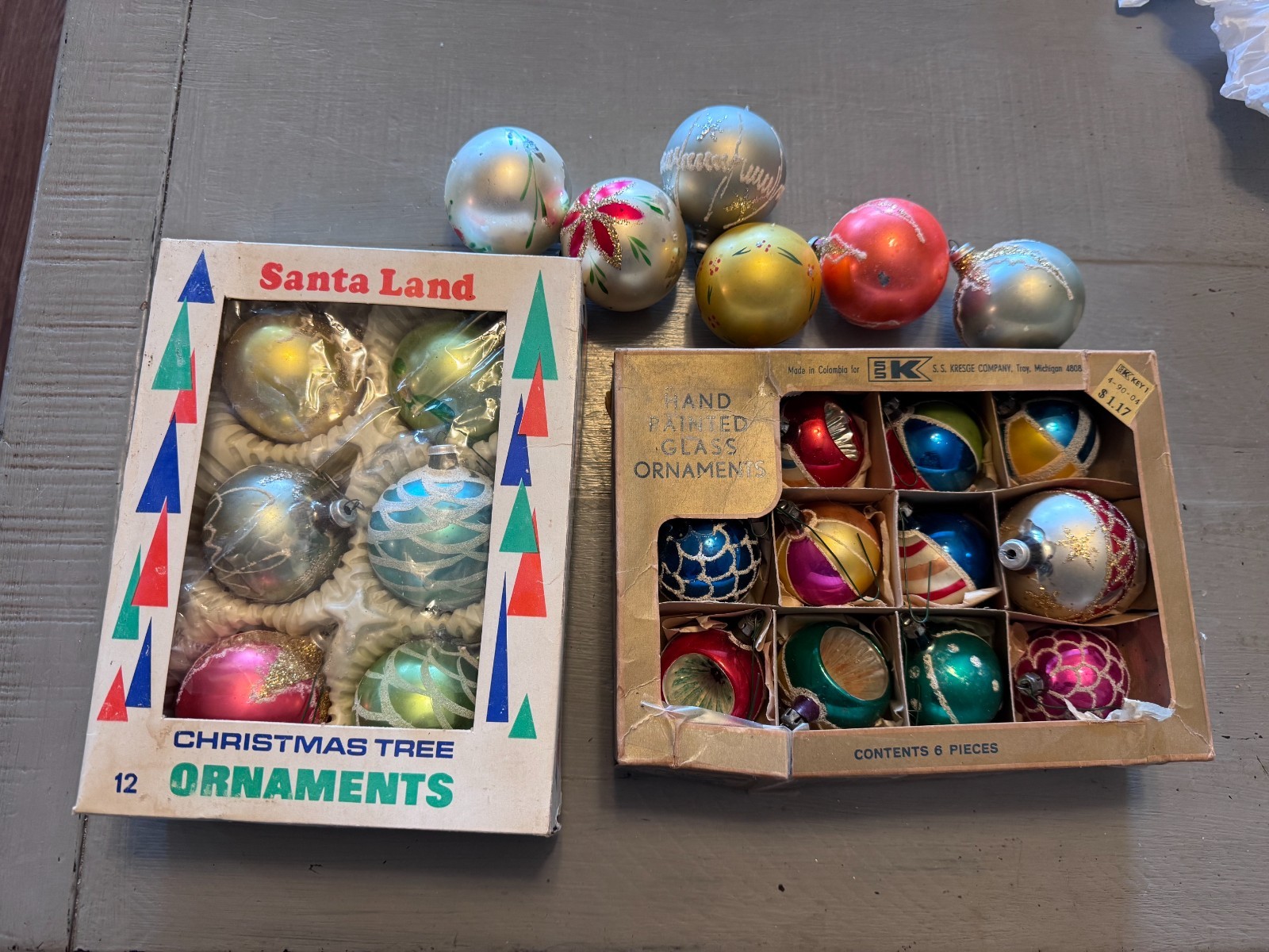Vintage glass Christmas Ornaments lot of 24