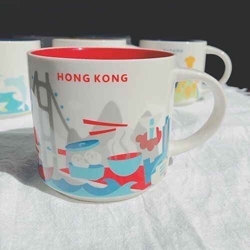 Starbucks 14oz Hong Kong Ceramic Souvenir Mug You Are Here Collection W Gift Box