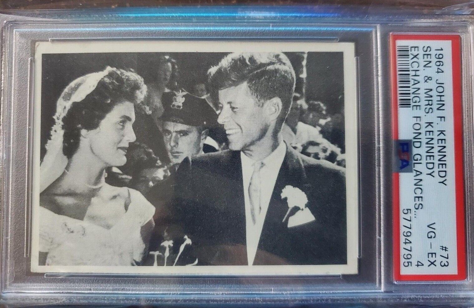1964 John F. Kennedy 73 Senator and Mrs. Kennedy Exchange..PSA 4.