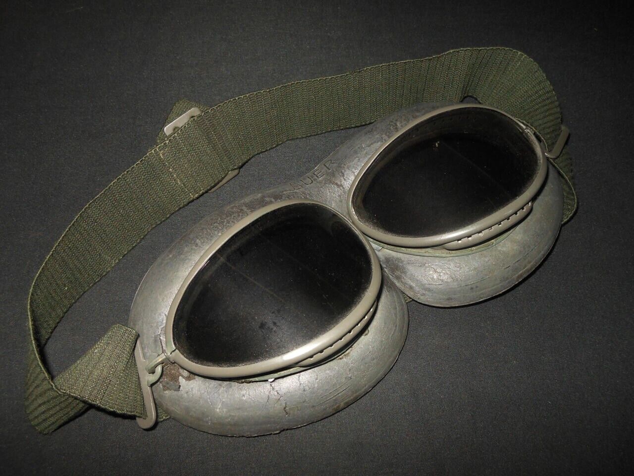 WW II German Aircraft Air Force - AUER 295 PILOT GOGGLES - VERY NICE