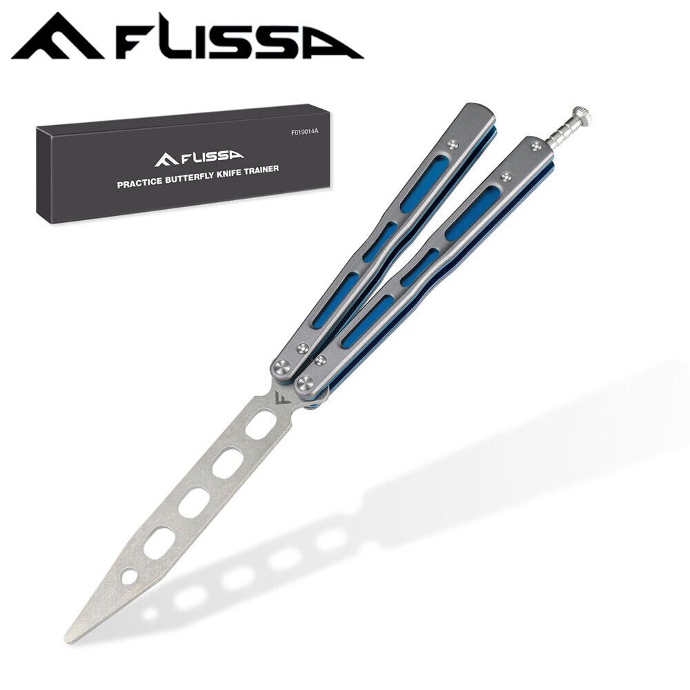 FLISSA Butterfly Balisong Trainer Alu Handle Smooth Practice No Offensive Blade