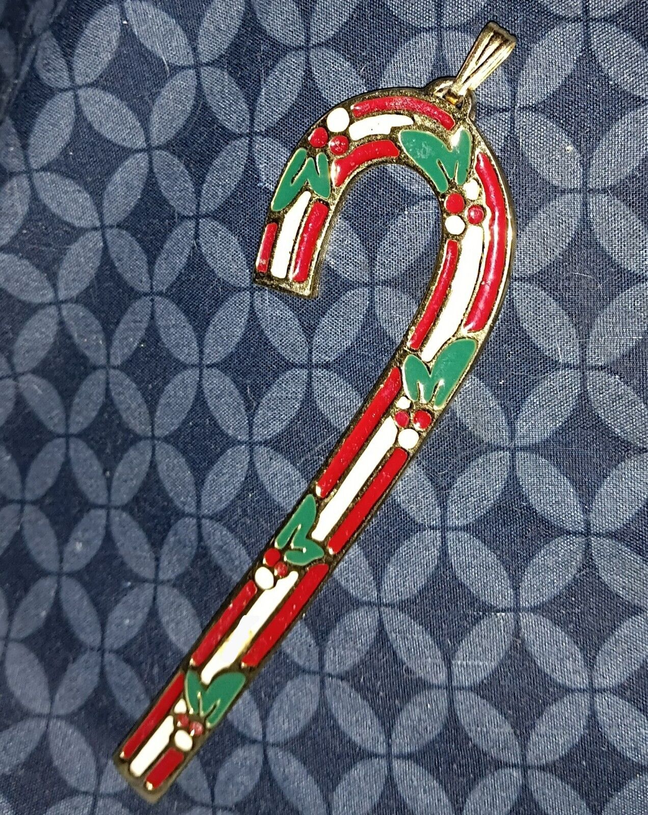 Beautiful Wallace Silversmiths Christmas Ornament 1983 Cinnamon Candy Cane New