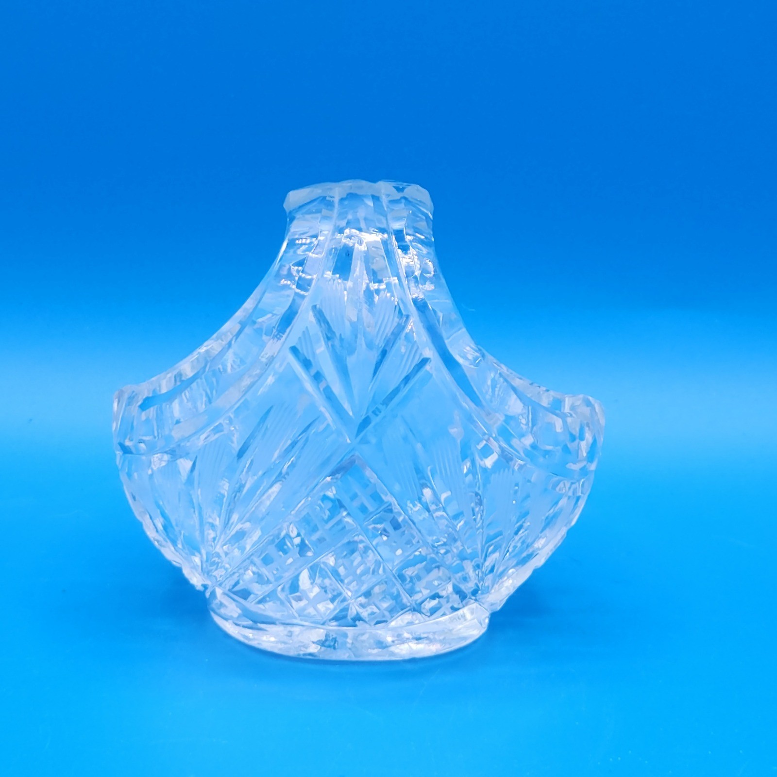 Vintage Cut Crystal Small Basket